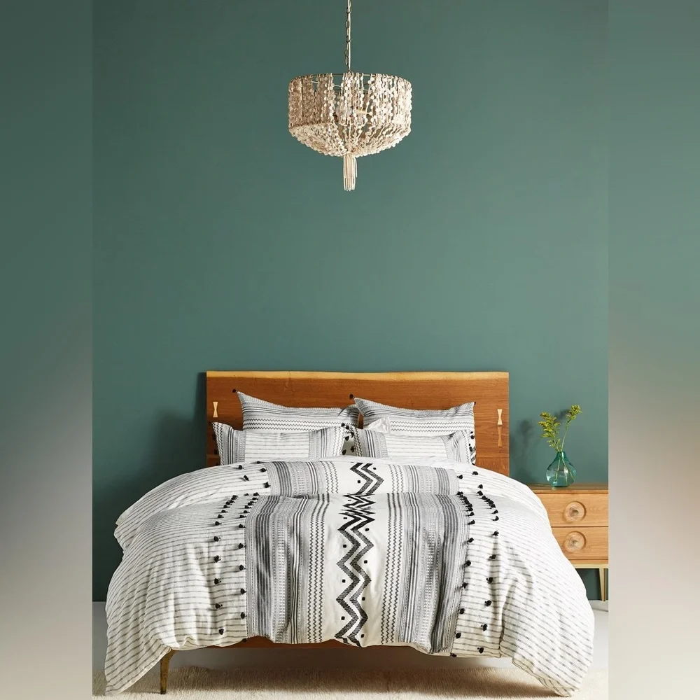 Anthropologie Queen Duvet Cover + Shams